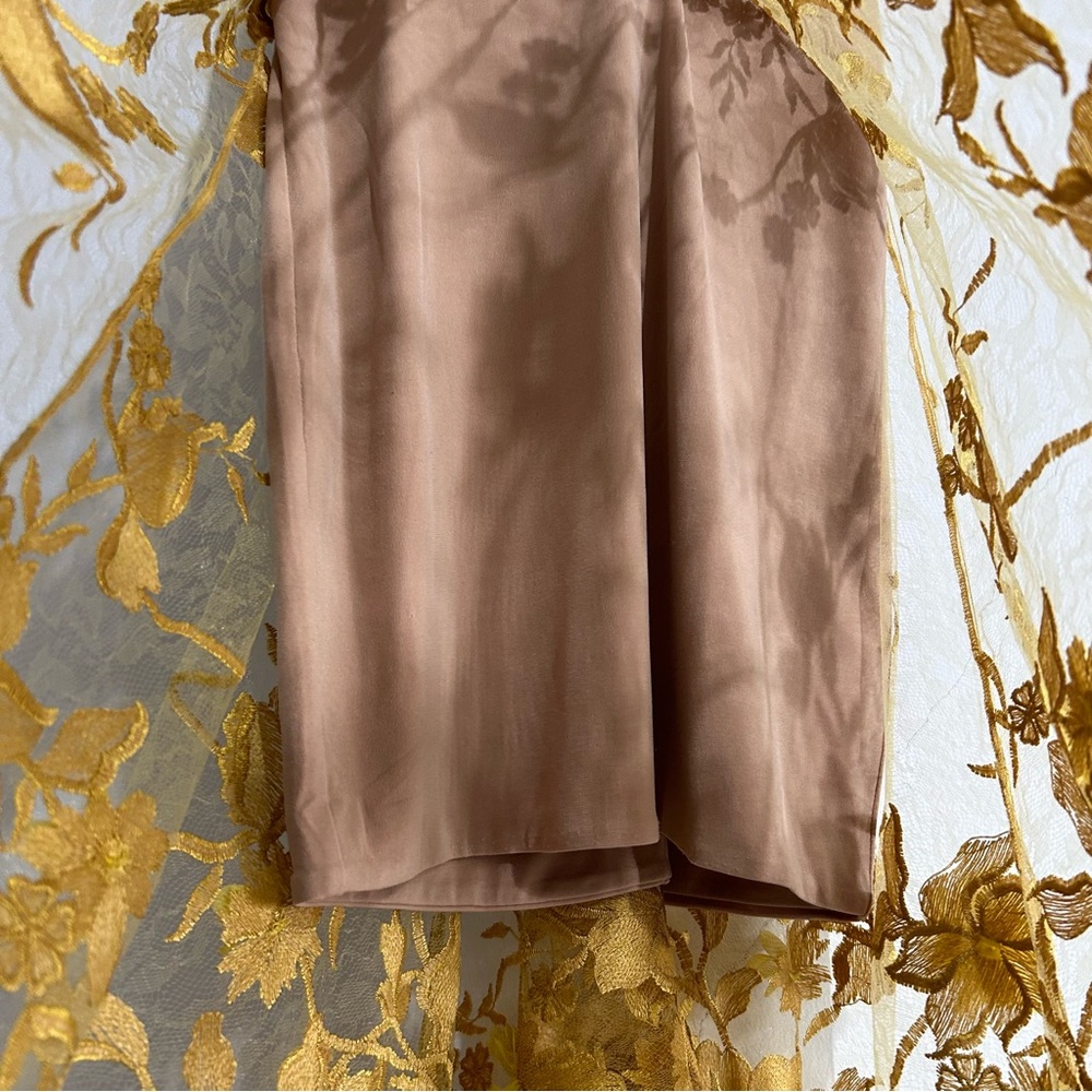 Dress the Population Audrey Fit & Flare Sheer Lace Floral Applique Midi Dress M - Picture 8 of 14